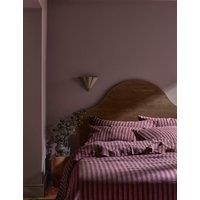 Piglet In Bed Pure Linen Walderton Stripe Duvet Cover Dark Berry