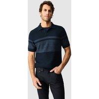 Rodd & Gunn Pure Cotton Colour Block Knitted Polo Shirt Dark Navy Mix