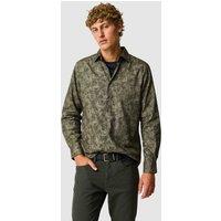 Rodd & Gunn Tonal Palm Print Cotton Shirt Dark Green Mix