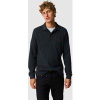 Rodd & Gunn Gunn Pure Cotton Long Sleeve Polo Shirt Dark Grey
