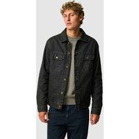 Rodd & Gunn Pure Cotton Textured Padded Trucker Jacket Dark Brown