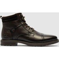 Rodd & Gunn Leather Lace Up Military Boots Chocolate