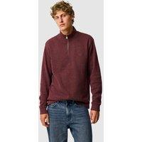 Rodd & Gunn Alton Ave Pure Cotton Half Zip Sweatshirt Dark Red