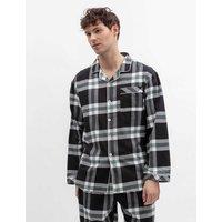 Cyberjammies Pure Cotton Checked Family Christmas Pyjama Top Black Mix