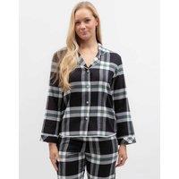 Cyberjammies Family Christmas Pure Cotton Checked Pyjama Top Black Mix