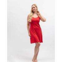 Cyberjammies Cotton Modal Ribbed Hidden Support Nightdress Red