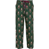 Cyberjammies Cotton Modal Nutcracker Family Christmas Pyjama Bottoms Dark Green Mix