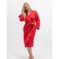 Cyberjammies Jersey Ribbed Dressing Gown Red
