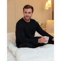 Cyberjammies Christmas Cotton Modal Pyjama Top Black