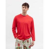 Cyberjammies Christmas Cotton Modal Pyjama Top Red
