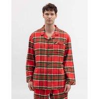 Cyberjammies Pure Cotton Checked Family Christmas Pyjama Top Red Mix