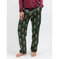 Cyberjammies Cotton Modal Nutcracker Family Christmas Pyjama Bottoms Green Mix