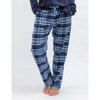 Cyberjammies Family Christmas Pure Cotton Checked Pyjama Bottoms Navy Mix
