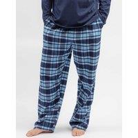 Cyberjammies Brushed Cotton Checked Family Christmas Pyjama Bottoms Navy Mix