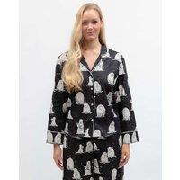 Cyberjammies Cotton Modal Polar Bear Family Christmas Pyjama Top Black Mix