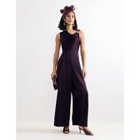 Phase Eight Embellished Wide Leg Jumpsuit Burgundy