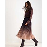 Phase Eight Ombre Pleated Midi Skirt Multi