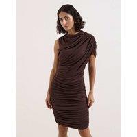 Phase Eight Jersey Knee Length Bodycon Dress Brown