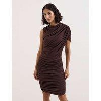Phase Eight Jersey Knee Length Bodycon Dress Brown