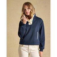 Joules Popper Funnel Neck Sweatshirt Navy