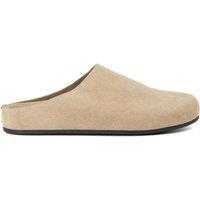 Dune London Suede Slip On Mules Taupe