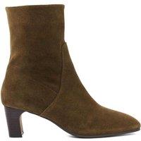 Dune London Western Style Block Heel Ankle Boots Khaki
