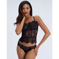Boux Avenue Clemencie Lace Wired Basque (B-F) Black