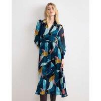 Phase Eight Petal Print Belted Midi Shirt Dress Multi