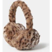 M&S Leopard Fur Print Earmuffs Brown