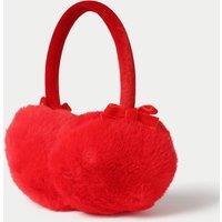 M&S Back To School Fur Earmuff Red