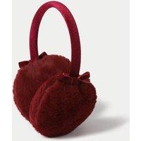 M&S Back To School Fur Earmuff Burgundy