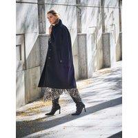 Live Unlimited London Wool Rich Tailored Longline Coat Black