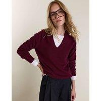 BAUKJEN Wool Rich V-Neck Jumper Red