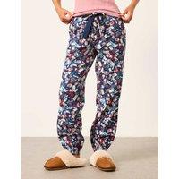FatFace Pure Cotton Tea Party Print Pyjama Bottoms Navy Mix
