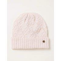 FatFace Pointelle Beanie Hat Ivory