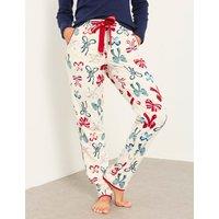 FatFace Pure Cotton Bow Print Pyjama Bottoms Ivory Mix