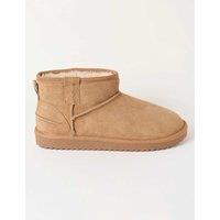 FatFace Suede Flat Mini Boot Slippers Tan