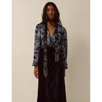 Monsoon Printed Fit And Flare Midi Dress Black Mix