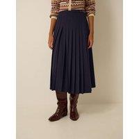 Monsoon Pleated Midi Skirt Navy