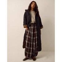 Monsoon Quilted Hooded Cape Coat Black