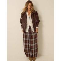 Monsoon Checked Trousers Brown Mix
