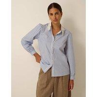 Monsoon Pure Cotton Striped Collared Shirt Blue Mix