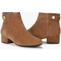 Carvela Suede Block Heel Ankle Boots Tan