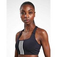 adidas Powerimpact 3 Stripes Medium Support Bra Black