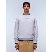 Napapijri Umbra Relaxed Fit Crew Neck Sweatshirt Grey Marl
