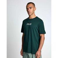 Puma Graphic Wording Crew Neck Tshirt Dark Green