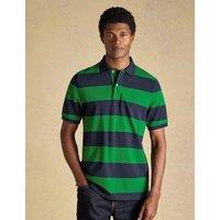 Joules Pure Cotton Striped Pique Short Sleeve Polo Shirt Navy Mix
