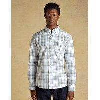 Joules Regular Fit Pure Cotton Checked Oxford Shirt Blue Mix