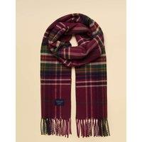 Joules Checked Scarf Red Mix