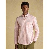 Joules Regular Fit Pure Cotton Checked Oxford Shirt Pink Mix